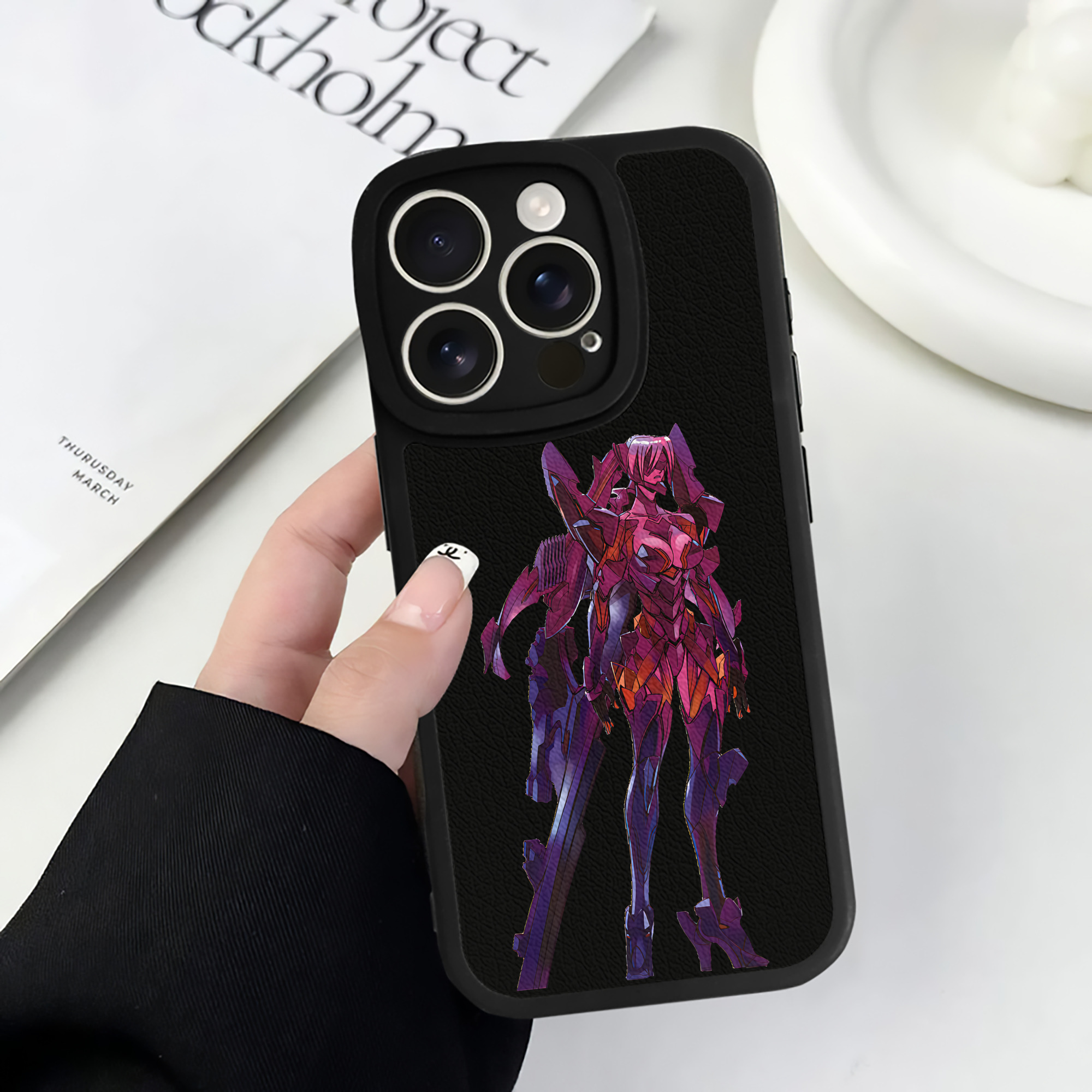 （画像用） EVA 新世紀エヴァンゲリオン 【iPhone 16シリーズ対応】シリコンスマホケース（レザー調） 材質：シリコン